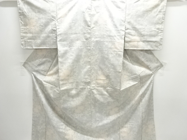 JAPANESE KIMONO / TSUMUGI / UNUSED / WOVEN FLOWER